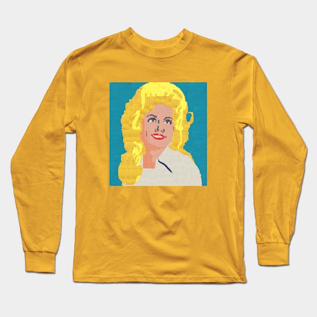 Dolly Needlepoint Long Sleeve T-Shirt by SPINADELIC